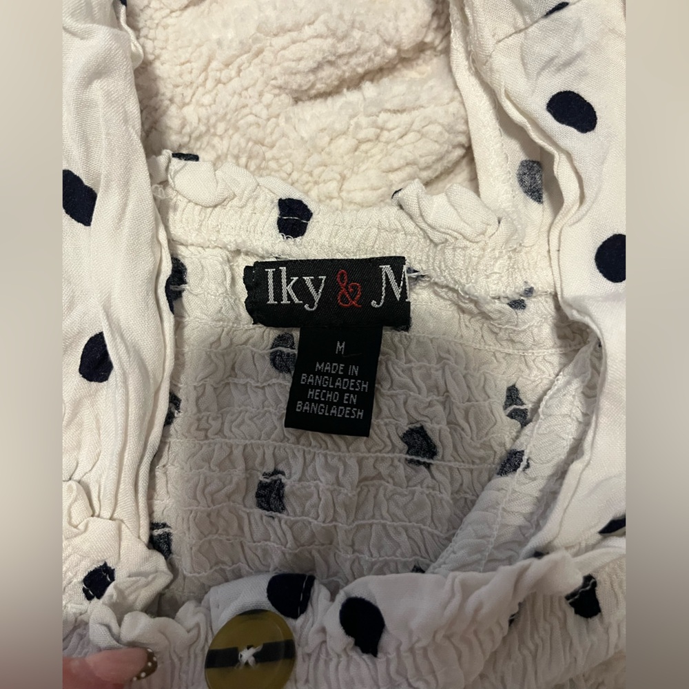 Ivy & Me White Polka Dot Blouse